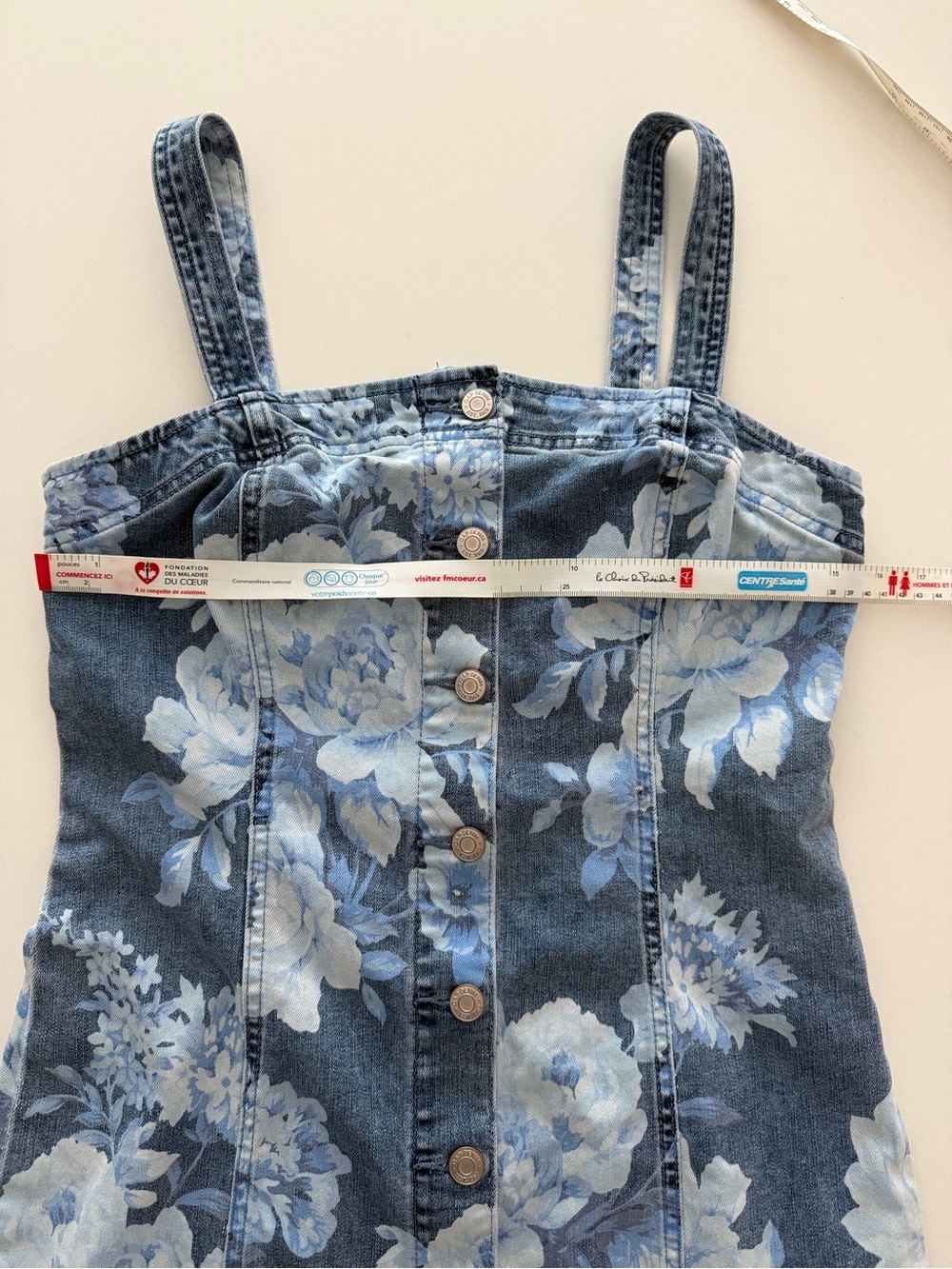 GAP Blue Floral Button-Front Mini Dress - Picture 5 of 5